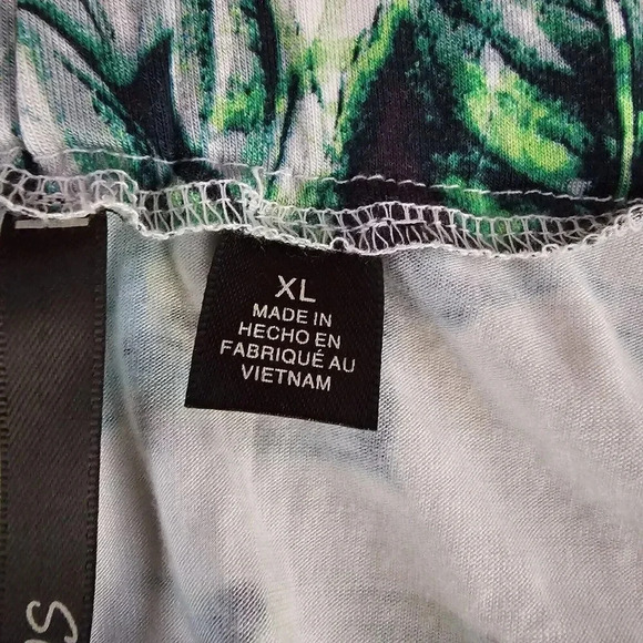 Jumpsuit Off Shoulder Tropical Beauty Green SKYE'S THE LIMIT Sz.XL Beach - Picture 2 of 13